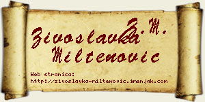 Živoslavka Miltenović vizit kartica
